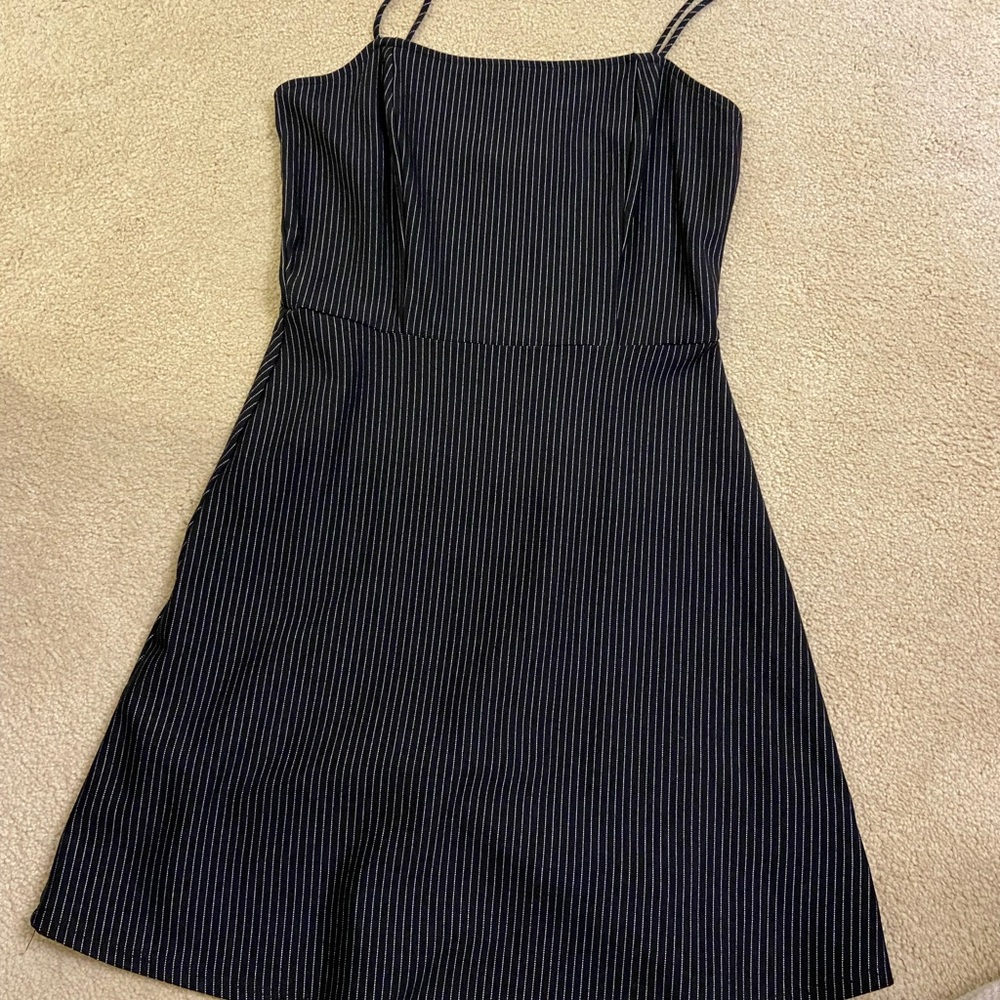 Black striped sundress
